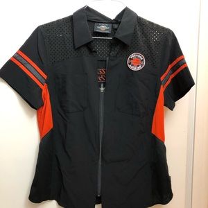 Harley-Davidson Womens Performance Mesh Zip Shirt
